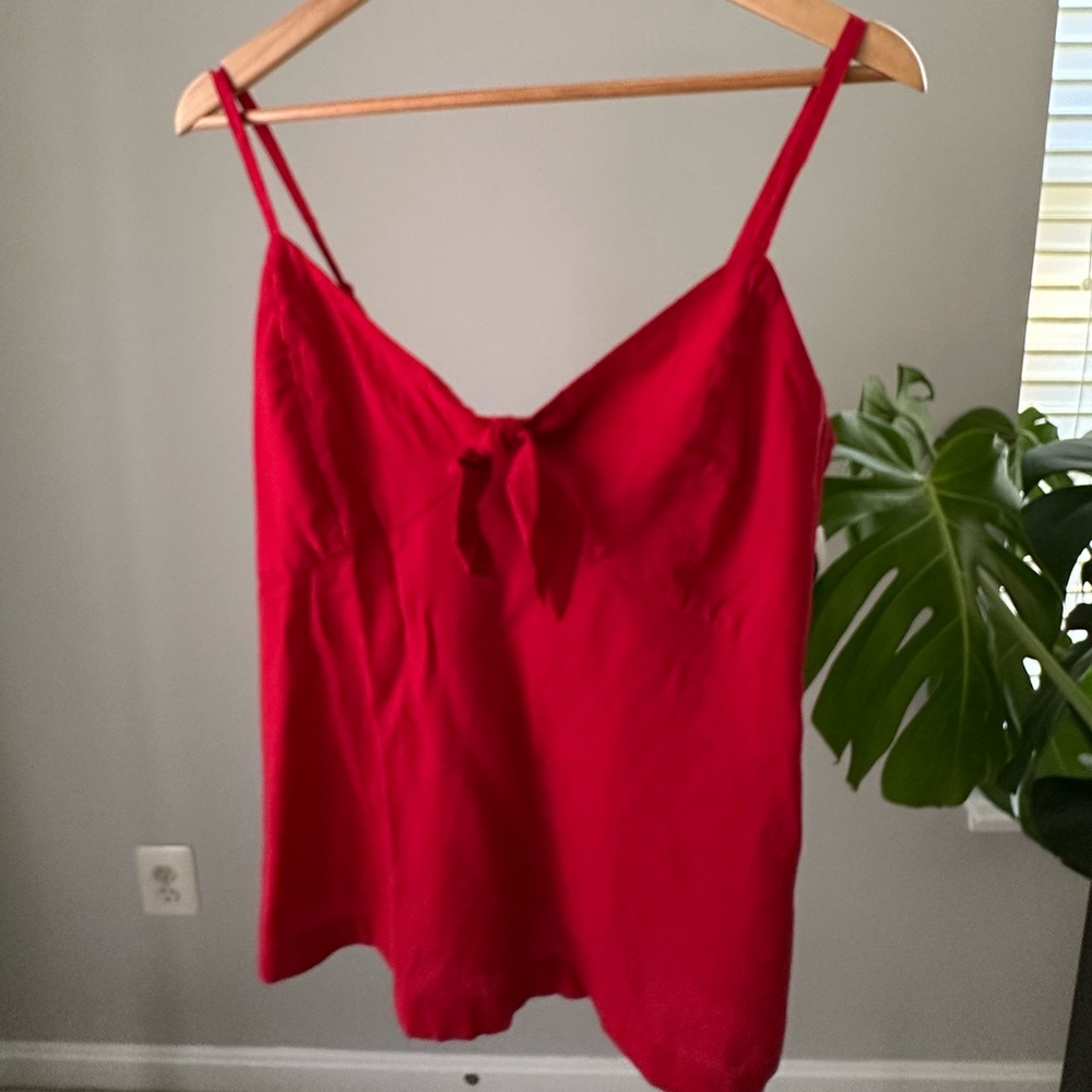 NWT Old Navy Vibrant Red Smocked Top
